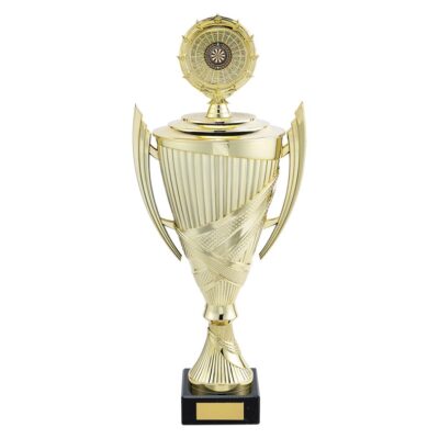 SPORTPOKAL POKAL - Gold Präsentationspreis mit Deckel, 2 Größen, GRATIS GRAVUR