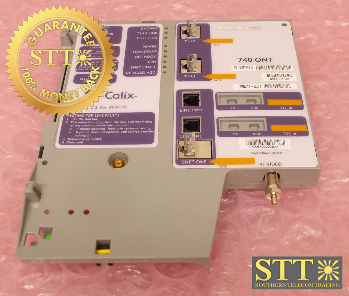 100-00941 CALIX REV-12 740 ONT OPTICAL NETWORK TERMINATION 100-00941 CALIX REV-12 740 ONT OPTICAL NETWORK TERMINATION