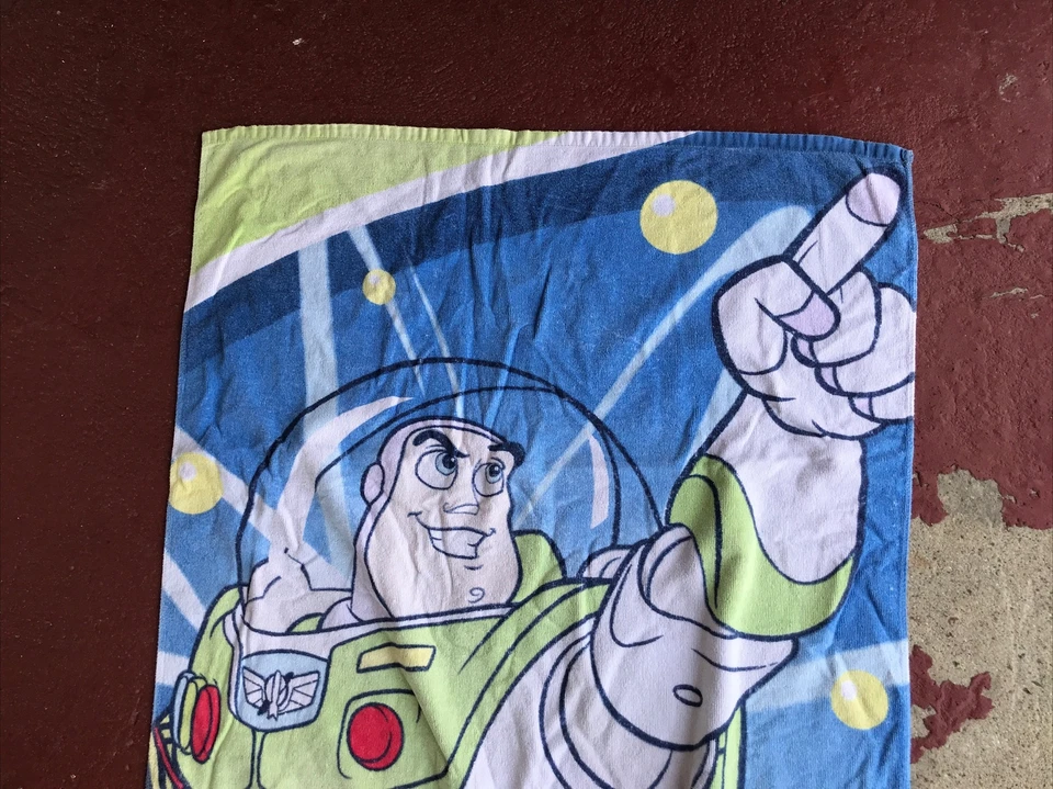 Vintage 90s Toy Story Buzz Towel Beach Movie Promo Cartoon Pixar Disney Store - Image 2 of 4