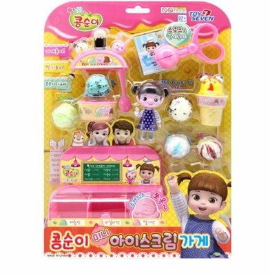 Mini Ice-cream Store Toy Set  Kong-Soon -Yi Korea Tv Animation 콩순이 Kongsuni 