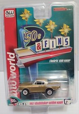 AUTO WORLD THUNDERJET ULTRA-G 50's  FINS 1957 STUDEBAKER GOLDEN HAWK SLOT CAR
