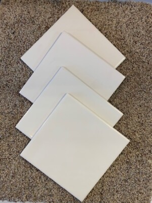 1 sft (4 Pc) Florida Tile Bright Glaze  #01 White 6  X  6 