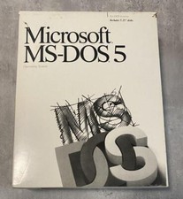 Microsoft MS DOS 5.0 in Big Box 5.25 Floppy Disk