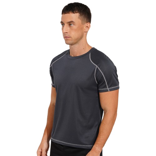 Hombres Atlético Deportes Correr Camiseta Mangas Cortas Baloncesto Activo Secado Rápido - Imagen 40 de 85