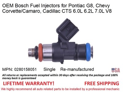 8 pcs OEM Fuel Injectors For Chevrolet Camaro Corvette Cadillac CTS Pontiac G8