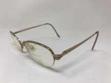 Marchon Tres Jolie Womens Eyeglasses Halfrim 51-17-130 Cashmere Gold Polish GA90