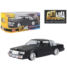 1/24 MotorMax GET LOW 1987 Buick Regal Diecast Model Car Black 79023 BKS