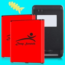 High Grade 2x 4600mAh Replaceable Battery Charger f Samsung Galaxy J3 SM-J320R