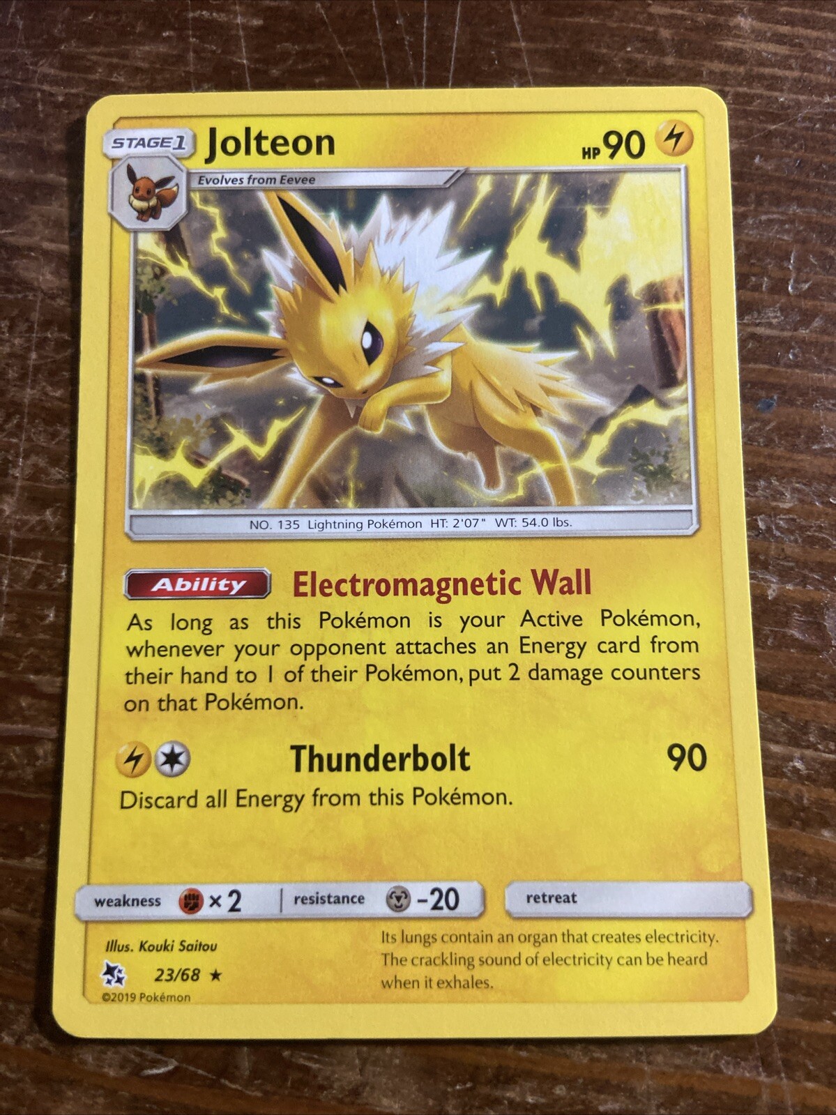 Jolteon - 23/68 - Rare x1 - NM-Mint - Hidden Fates