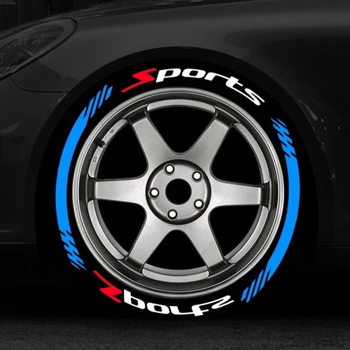 For 15'-22'' Tires Font Tall Permanent Tire Lettering SPORTS BLUE Sticker  - Picture 4 of 5