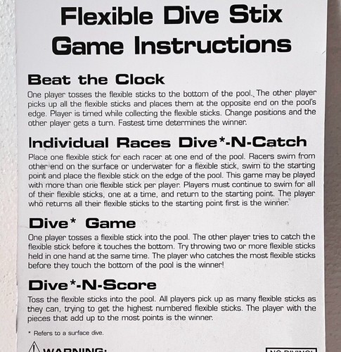 SunSplash Dive Stix Swimming Pool Game Pool Diving Game New - 第 6/6 張圖片
