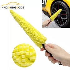 2PCS Car Wheel Brush Kit Rims Tire Seat Auto Detailing Cleaning Brush Tool Set