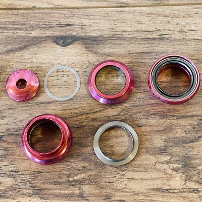 Chris King 1 1/8 Threadless Headset PINK Sotto Voce Clean Low