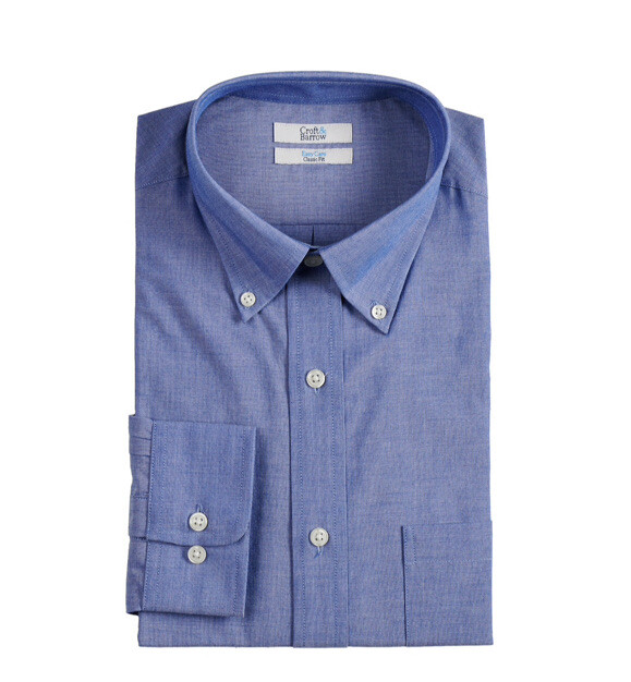 Men's Croft & Barrow Blue ClassicFit Easy Care Button Down Collar