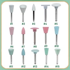 12X Dental Composite Polishing Burs Kit RA Silicone Polisher 2.35mm Contra Angle