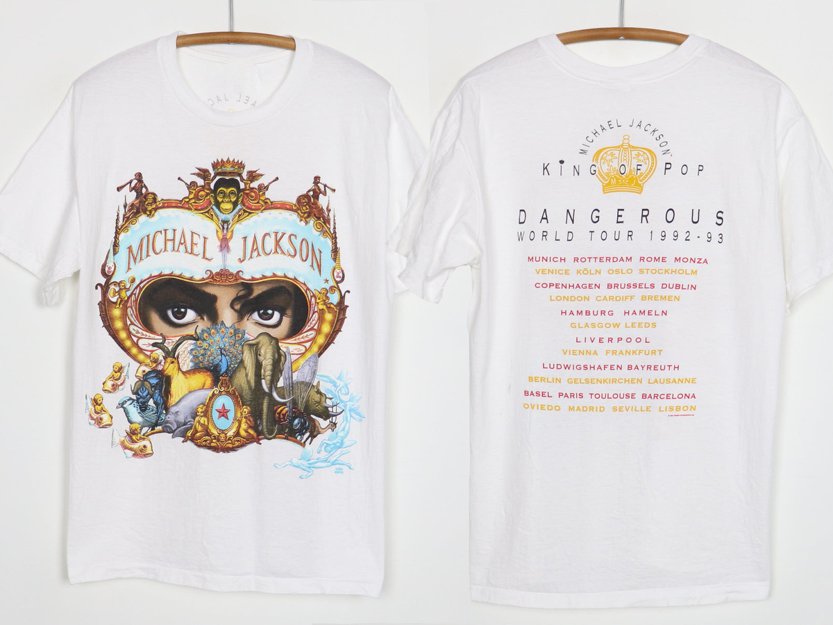 1992 Michael Jackson Dangerous World Tour Shirt | eBay