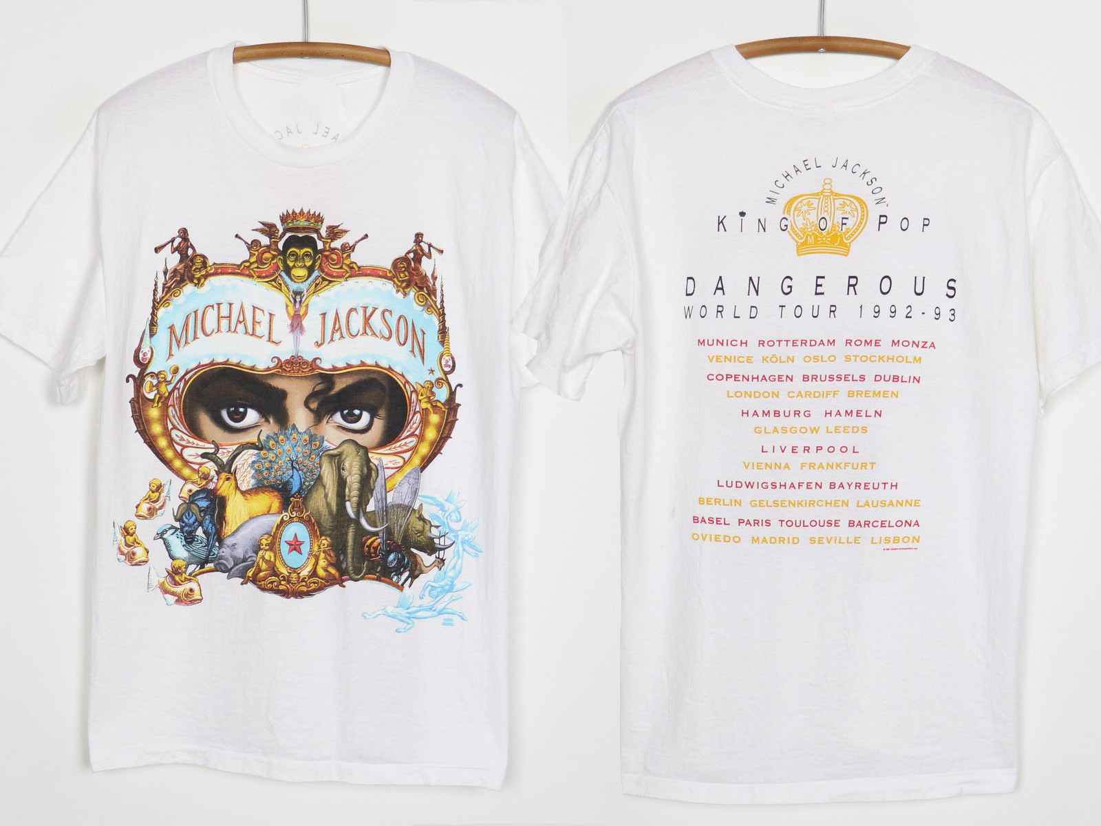 92-93 michael jackson dangerous tour T MICHAEL JACKSON DANGEROUS SHIRT