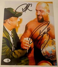 Paul Heyman & BIG SHOW Signed WWE Wrestling METALLIC Photo ECW Legend JSA COA