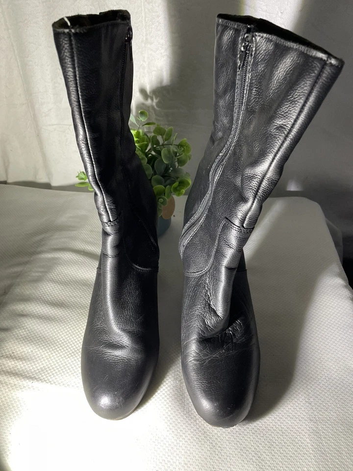 BOTTINES FEMME SCHOLL NOIRES À TALON BLOC POINTURE UK 6 EU 39 - Photo 2/4