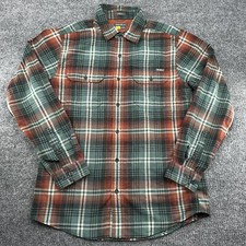 Eddie Bauer Travex Shirt Mens Medium Classic Fit Plaid Button Up Pockets