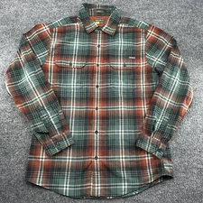 Eddie Bauer Travex Shirt Mens Medium Classic Fit Plaid Button Up Pockets