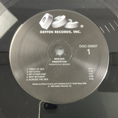 Weezer Pinkerton Vinyl LP First Press Original US Sterling Geffen