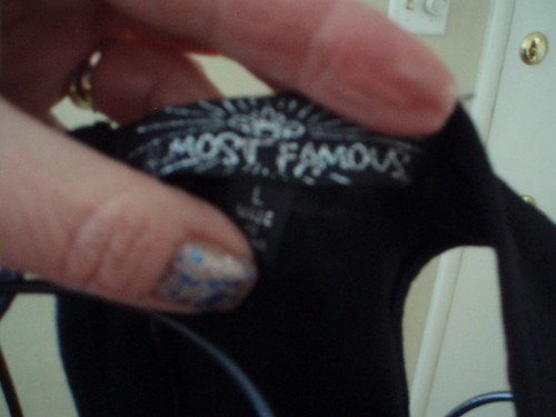 Almost Famous Black Fringed Front Open Upper Back Top Juniors-Small-Med-Lar-NWOT - Picture 8 of 8