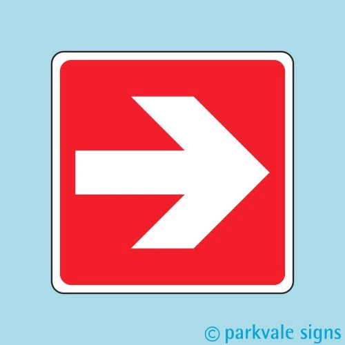 LASTING IMPRESSIONS (SIGNS) LIMITED Red Straight Directional Arrow Sign