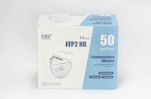 50 Mascherine FFP2 Certificate CE - Made In Italy, Imbustate Singolarmente, Con Elastici Comodi