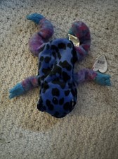 TY MWMT DART THE FROG BEANIE BABY-8"- BLUE POISON DART FROG with silver tag