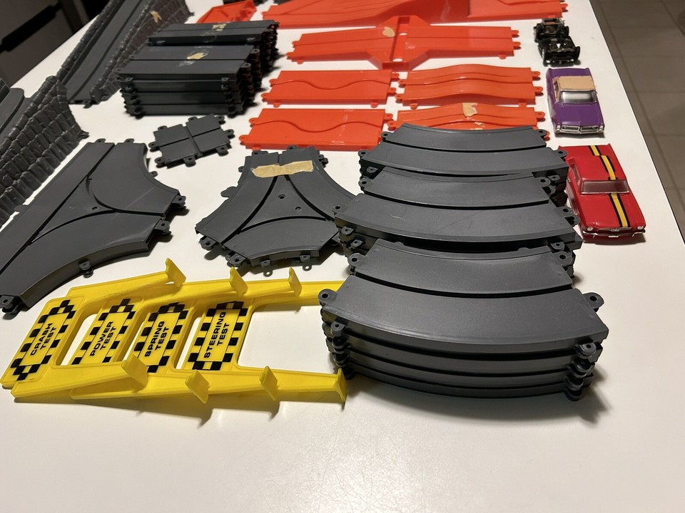 Vintage 1965 Ideal Motorific Giant Detroit Torture Track Race Set Parts