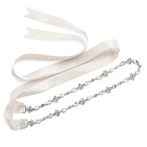 New Thin Crystal Chain Bridal Sash Wedding Belt for Bride Bridesmaid Party  Dress