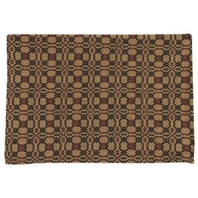 New Primitive Red Black PATRIOT LOVER KNOT COVERLET THROW Blanket or Tablecloth