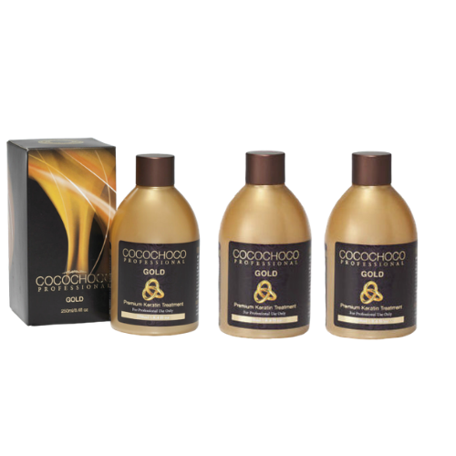 COCOCHOCO Gold keratin hair straightening treatment 8.4 oz 3 Bottles