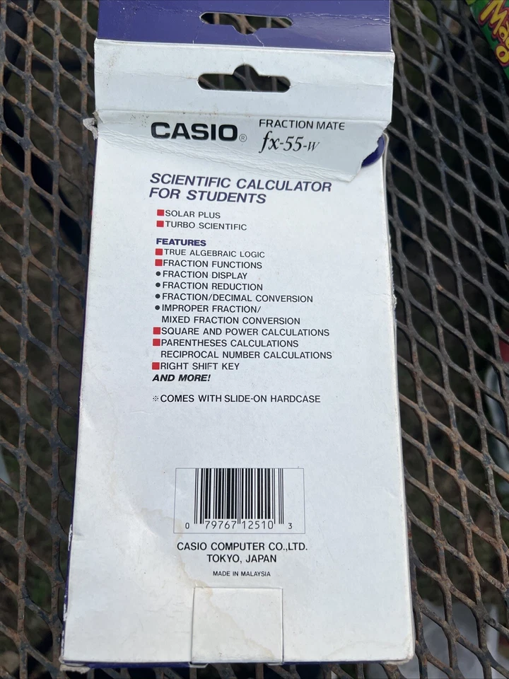 VTG NEW Casio Fraction MATE FOR STUDENTS SCIENTIFIC CALCULATOR (Case Included) - Image 3 of 3