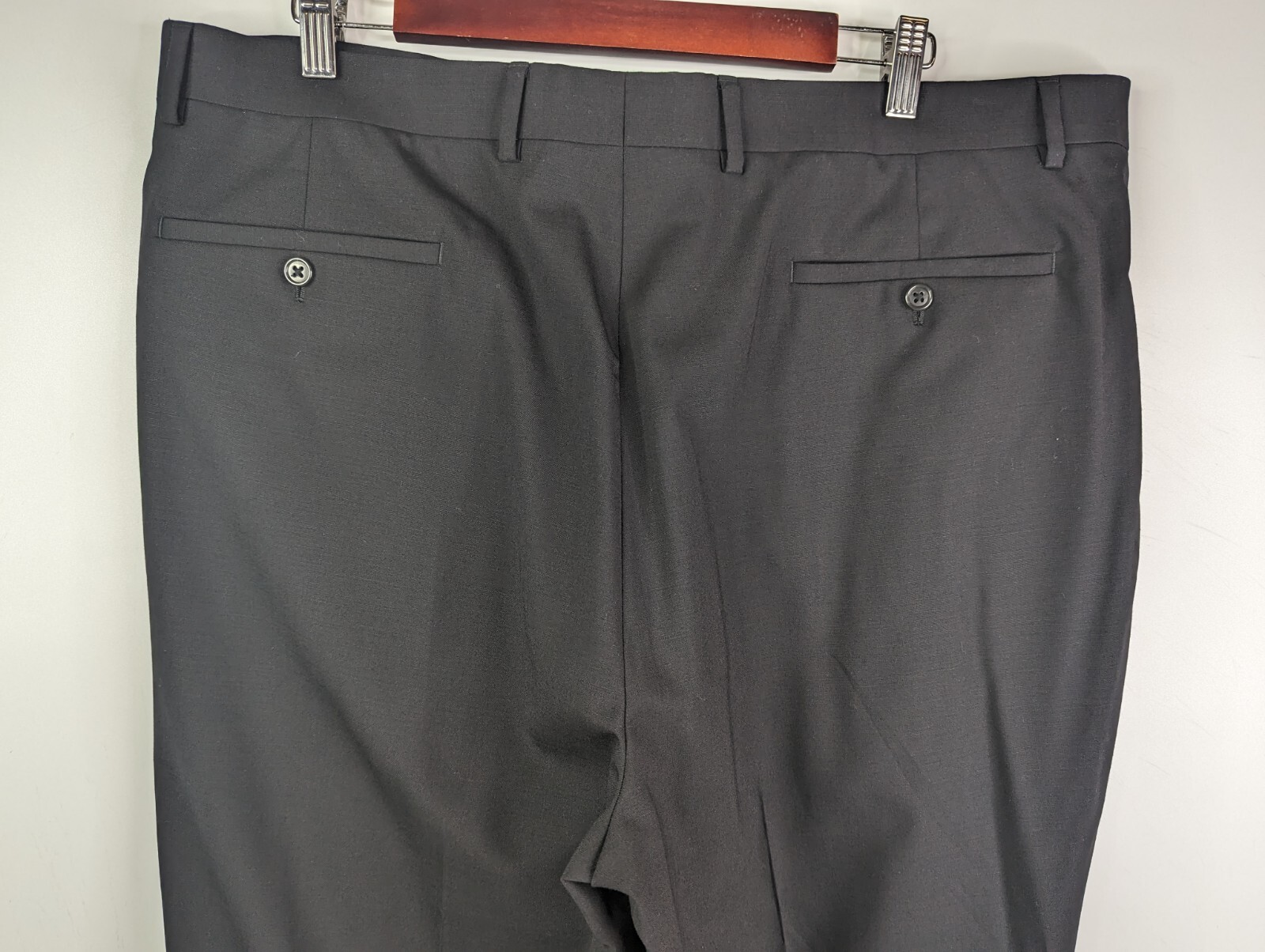 Wilke Rodriguez Black Flat Front Wool Blend Men's Dress Pants 40X28 eBay