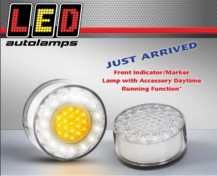 LED Bullbar Indicator Park DRL Clear Amber Light Pair Suits Toyota Hilux