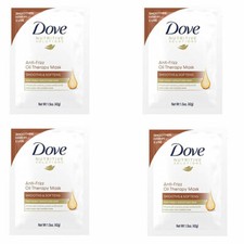 Pack of 4 New Dove Anti-Frizz Oil Smooth Hair Mask, 1.5 oz
