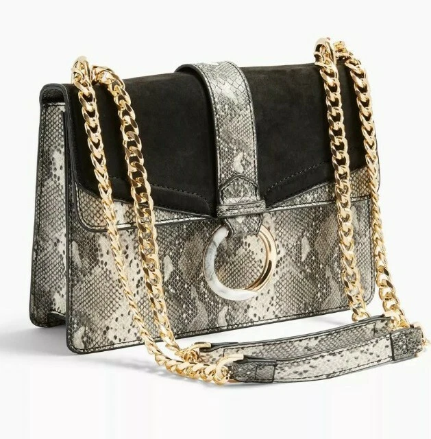 Topshop black deals snake bag