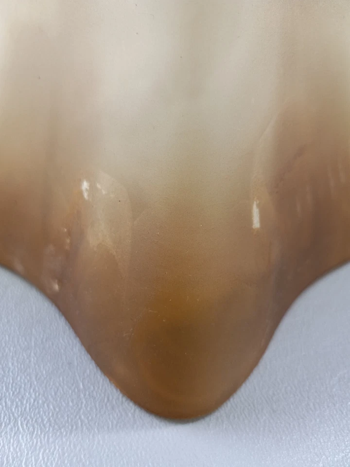 L👀K 8 Vintage Lamp Shade Torchiere Sconce Smokey Frosted Square 1 5/8" Fitter - Image 4 of 4