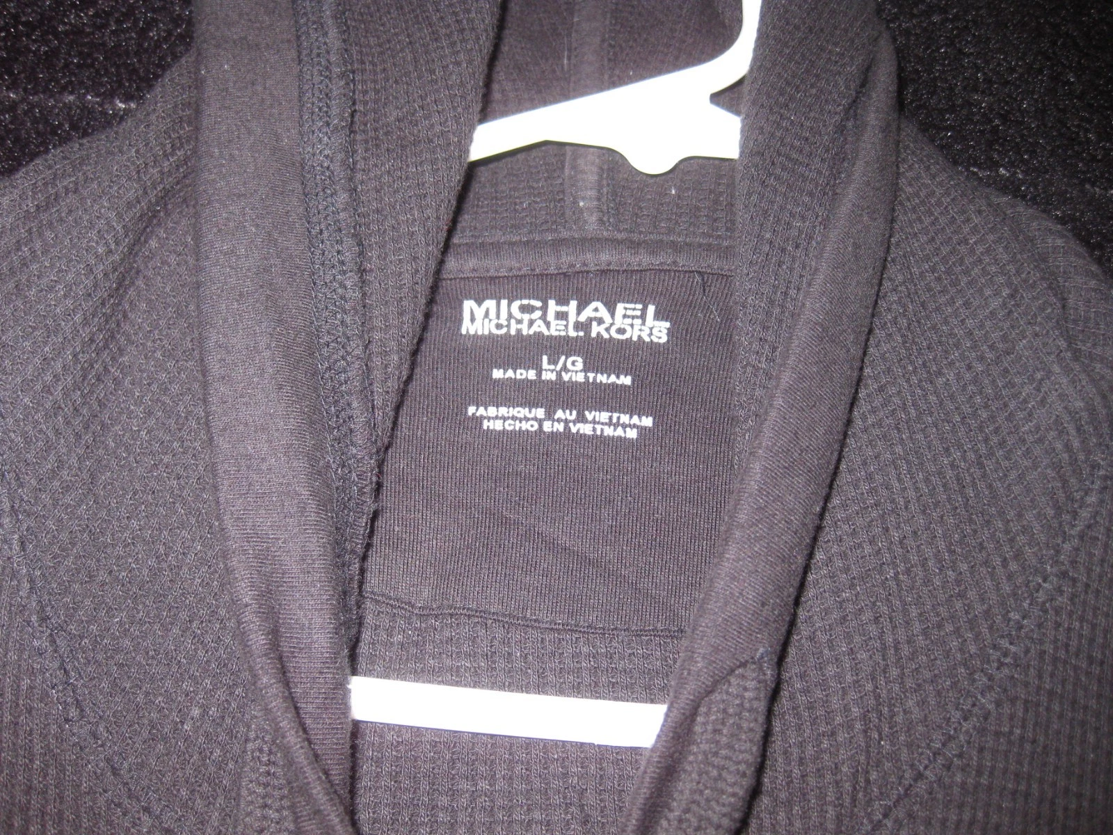 Felpa con cappuccio e zip intera MICHAEL KORS uomo nera (GRANDE) USATA