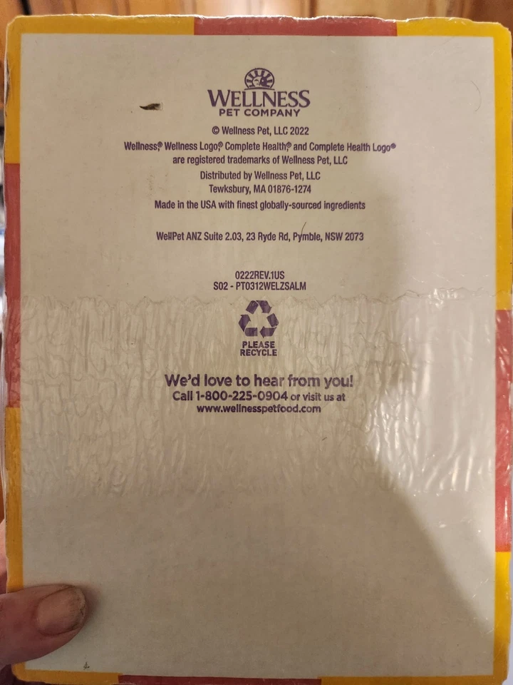 Case sale- 12 3oz cans  Wellness Grain Free Sliced Salmon Entree Wet Cat Food - Image 4 of 4