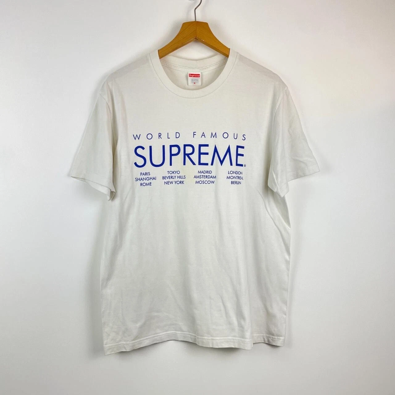 T shirt homme blanc Supreme International SS15 taille moyenne M