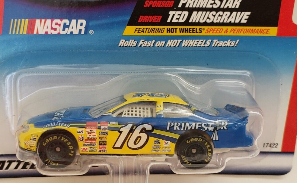 Vintage NASCAR Primestar Ted Musgrave Hot Wheels Pro Racing 1:64