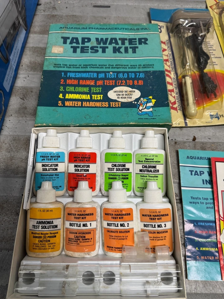 Lote Hagen Radiant 100W aquecedor de aquário com termostato e kit de amônia de água doce - Imagem 2 de 4