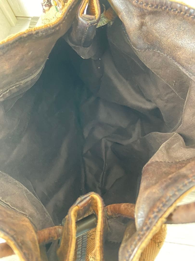 Angelic GUCCI Tote Bag GG Pattern Canvas Leather Shoulder Bag Large C-251215-13 thumbnail 7