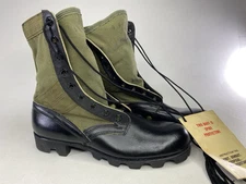 Vintage Addison Jungle Boots Unissued Mens Size 9 Narrow Vietnam War Type USGI