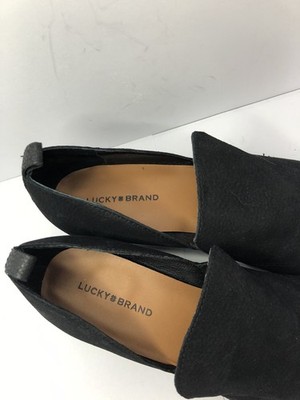 Lucky Brand Black Suede Derby Shoes Size 8 CARTHY SUEDE LOAFER FLAT | Lucky Brand main image 3