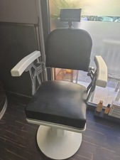 Poltrona da Barbiere Antica anni 50/60 (Originale) Vintage Alluminio Pelle