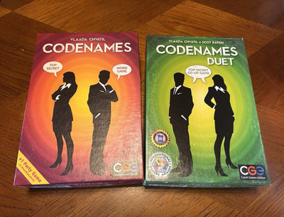 Czech Games Edition Codenames & Codenames Duet Word Game Lot, Coop, 10+
